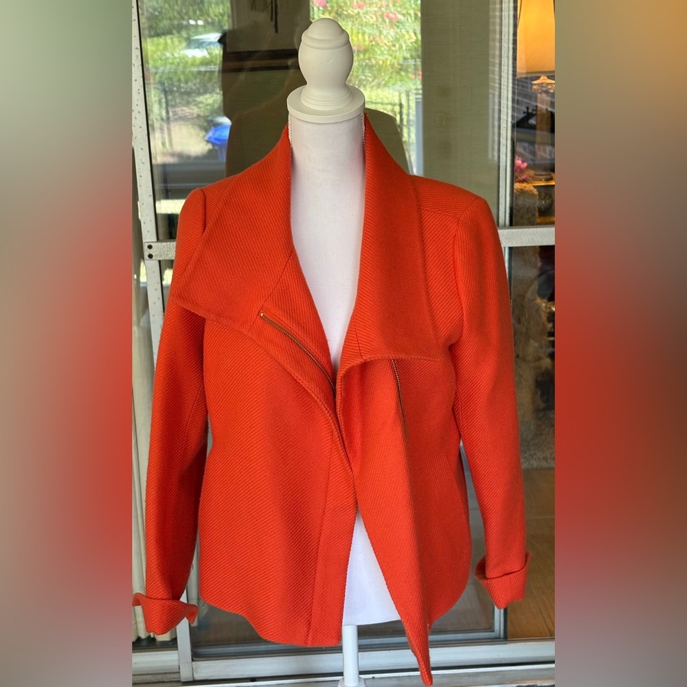 Talbots Petites Orange Short Coat Size 14P